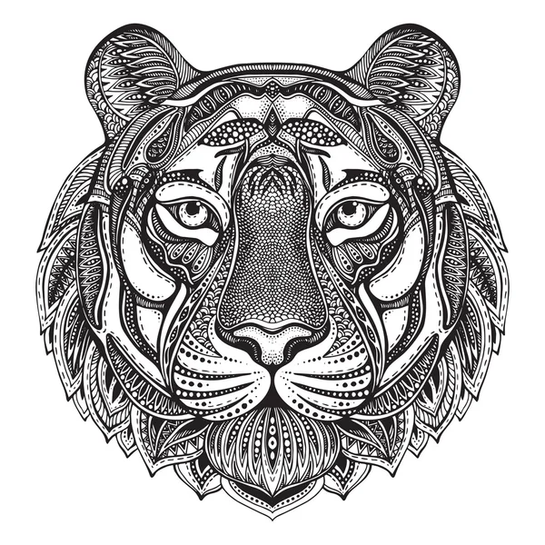 Vecteurs Pour Tigre Blanc Mandala Illustrations Libres De