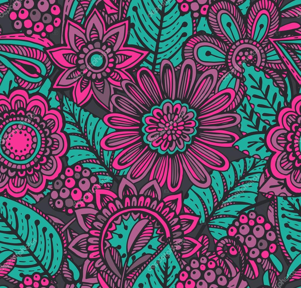 Vector Seamless Floral Pattern With Fancy Flowers Vector Image By C Natality Vector Stock Vector Seamless Floral Pattern With Fancy Flowers Vector Image By C Natality Vector Stock