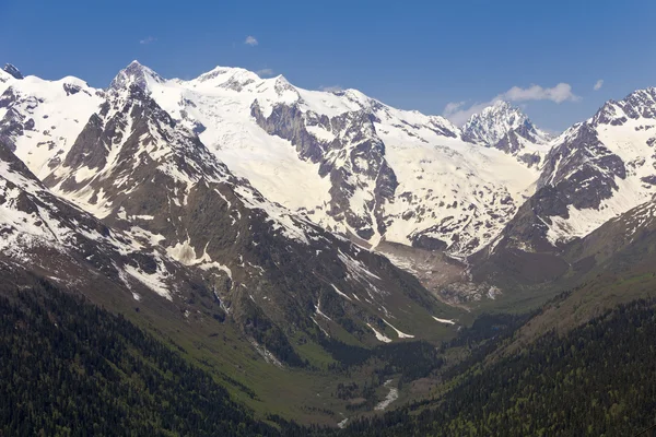 Montagnes du Grand Caucase ridge.Dombay.Russia — Photo