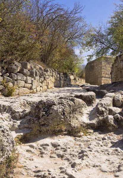 The old road to the medieval city-fortress.Russia