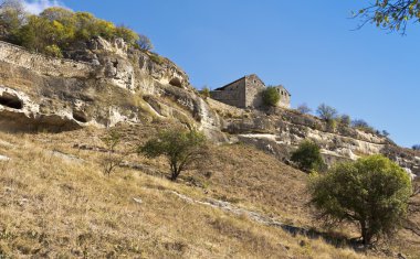 Gösterim ortaçağ şehir-kale Chufut-Kale mağara.