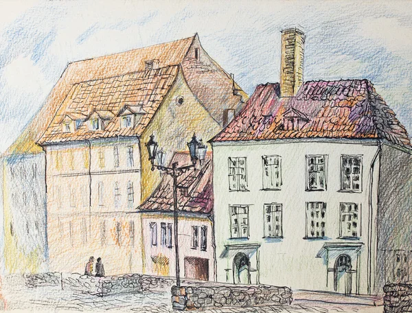 Eski şehir. Serisi - kentsel eskiz