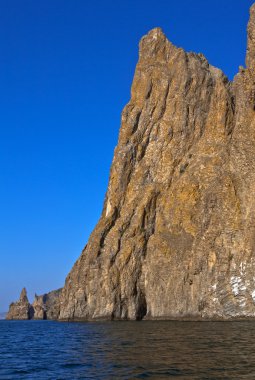 Eski bir volkan Kara-Dag dağlarında