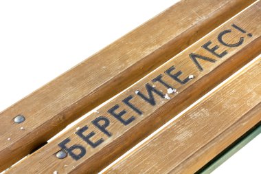 Park.isolated tezgah üzerinde yazıt