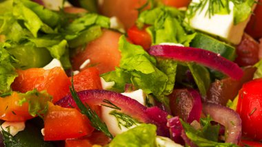 Tatil tablo için Yunan salatası