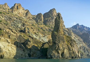 kara-dag.view sea.crimea gelen tuhaf kayalar