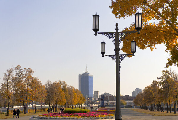 The square in front of the Hall of chamber music in Chelyabinsk