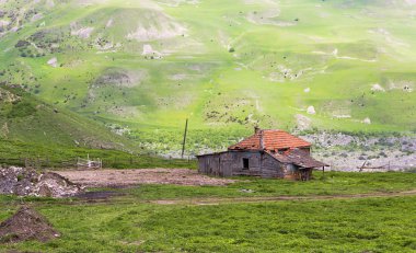 Karmadon gorge terk edilmiş evde. Kuzey Osetya