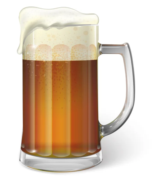 Une tasse de bière. Bière noire. Vecteur — Image vectorielle