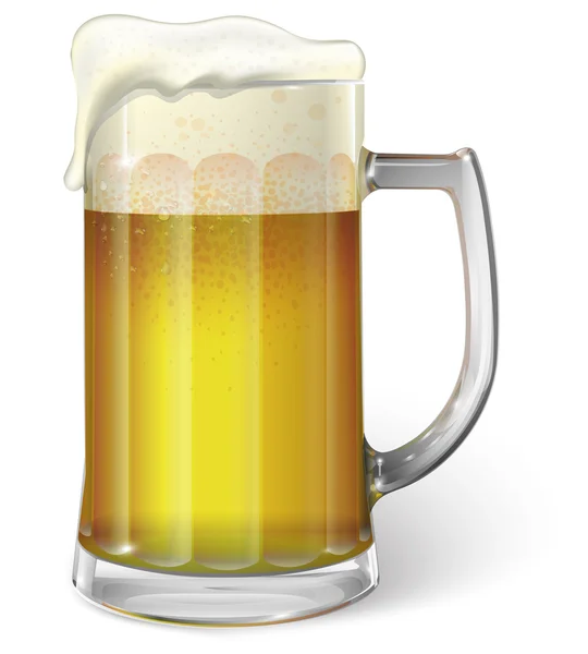 แก้วกับเบียร์ เวกเตอร์ — ภาพเวกเตอร์สต็อก