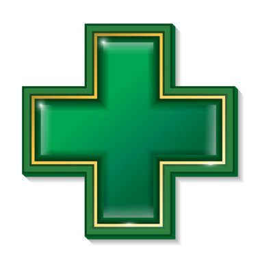 Health services sign, symbol, cross. clipart