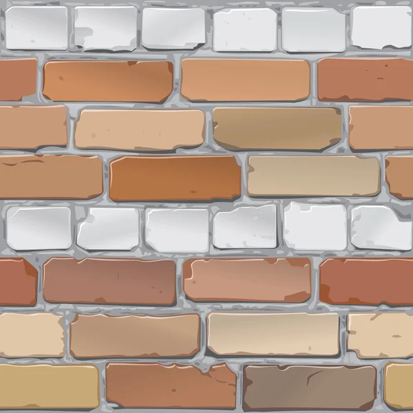Gamle mursten mur af røde og grå mursten – Stock-vektor