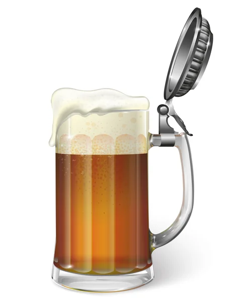 Une tasse de bière. Vecteur — Image vectorielle