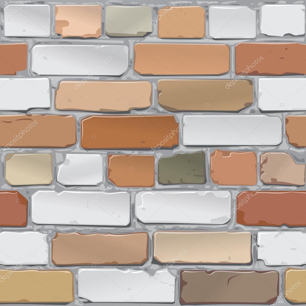 Brick wall. Brick gray, red. Background. Vector