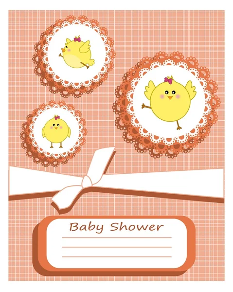 Carte d'invitation douche bébé — Image vectorielle