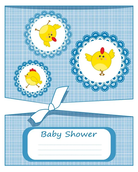 Baby shower inbjudan kort — Stock vektor