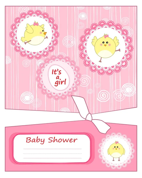 Einladungskarte zur Babydusche — Stockvektor