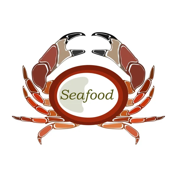 Crab for seafood restaurant — Stock Vector