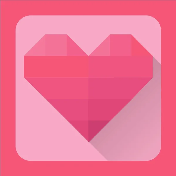 Origami corazón 3 — Vector de stock