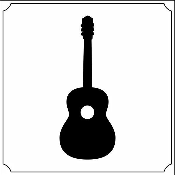 Akustická kytara tvar — Stockový vektor
