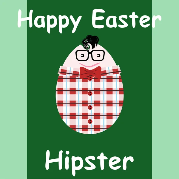 Tarjeta de felicitación de Pascua hipster — Vector de stock