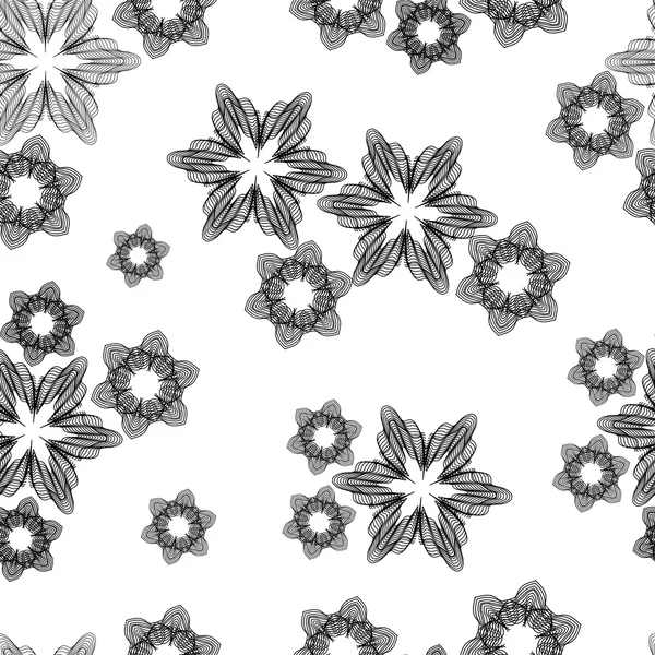 Guilloche flower seamless pattern — Stock Vector