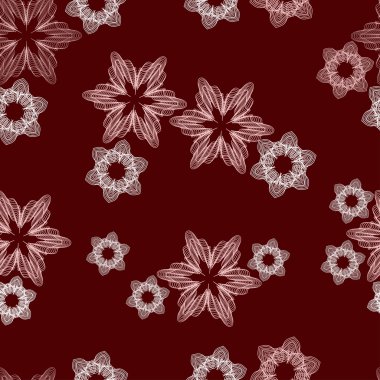 Guillochlu çiçek seamless modeli