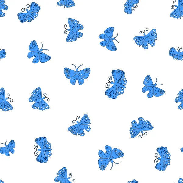 Butterfly seamless pattern — Stock Vector