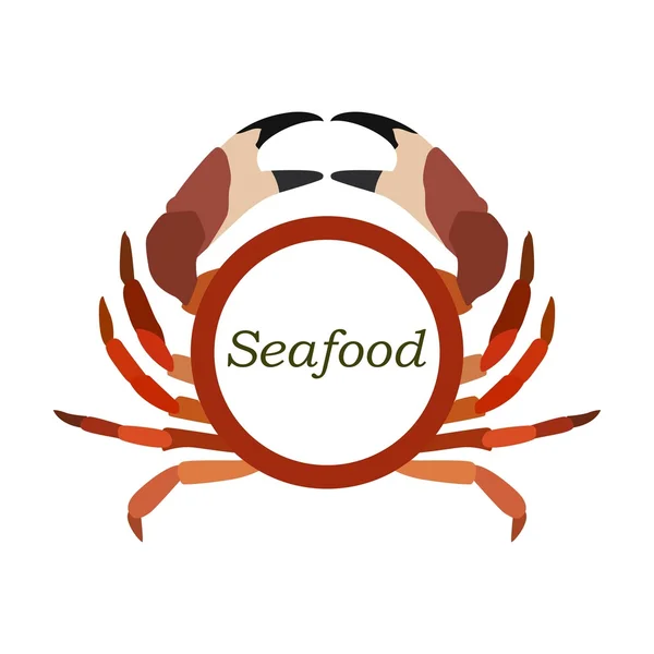 Crab for seafood restaurant — Stock Vector