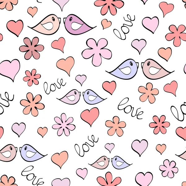 Seamless pattern for St. Valentine's Day — Stock Vector