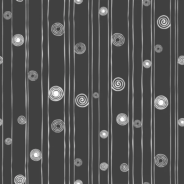 Modèle vectoriel monochrome sans couture avec spirales — Image vectorielle