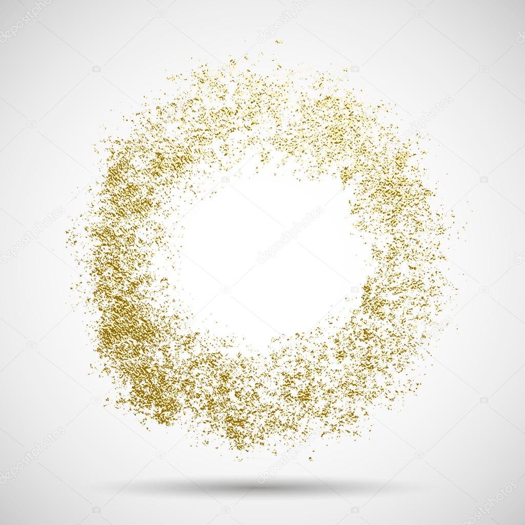 Vector Stamp without text . Grunge Rubber Texture . Gold Stamp .