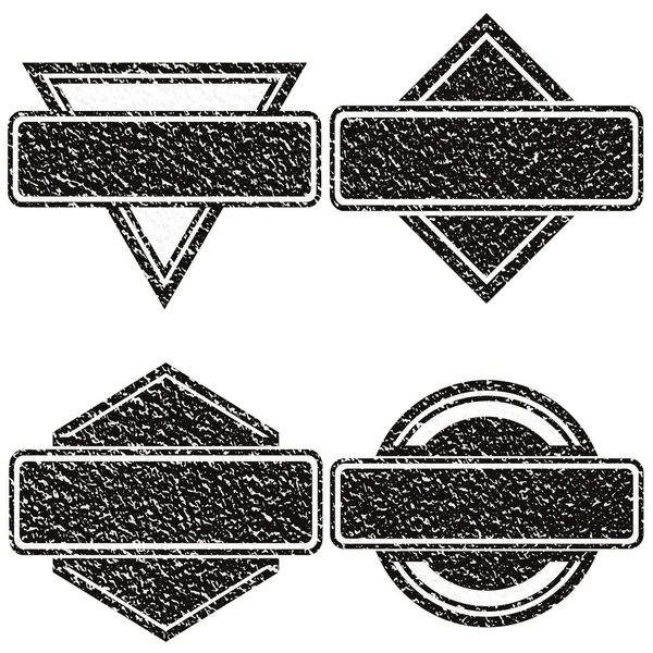 Sello Vectorial Sin Texto Conjunto Sellos Grunge Rubber Texture Stamp — Archivo Imágenes Vectoriales