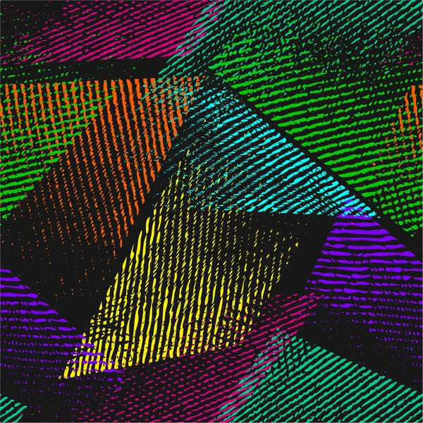 Abstraktes Nahtloses Chaotisches Muster Mit Urbanen Geometrischen Elementen Grunge Neon — Stockvektor