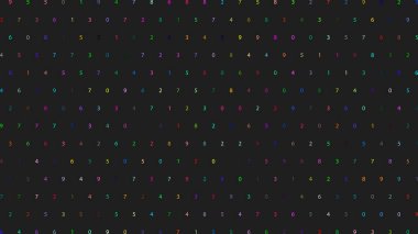 Soyut sayı arkaplanı. Vektör çizimi. Renkli, modern desen.