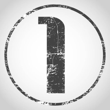 Yüksek detay veren sıkıntı dokusu olan bir numaralı Grunge. Grunge, Retro, Vintage, Business, soyut özgeçmiş. Tişört bastırmak için.