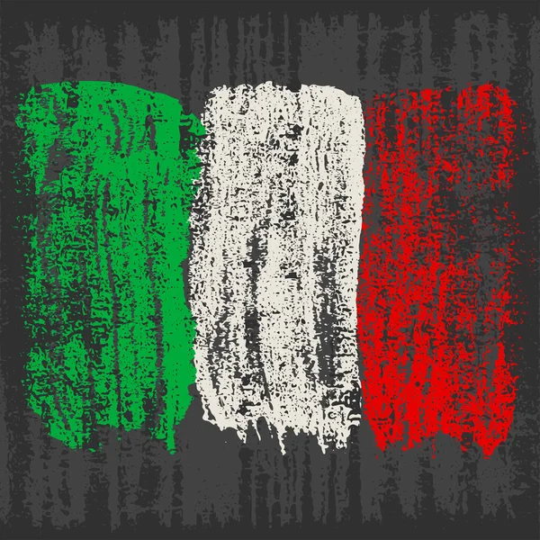 Vlajka Grunge Italy Italská Vlajka Grunge Texturou Šablona Vektoru — Stockový vektor