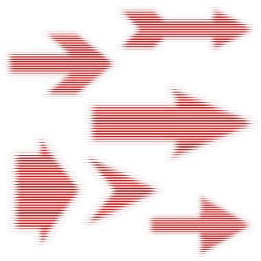 Logo yapmak için ok, tasarımınız için simgeler