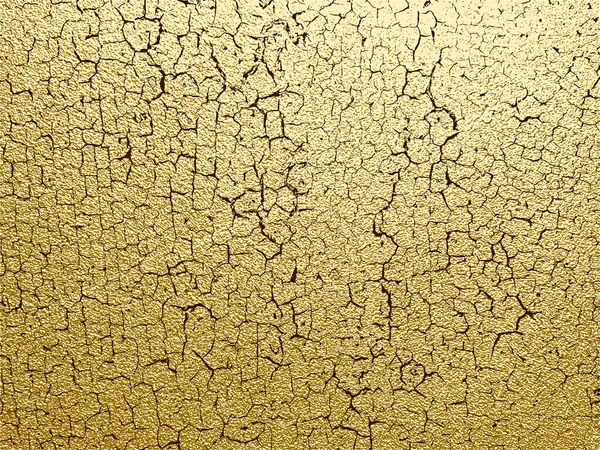 Goldstruktur Mit Rissen Abstrakter Goldhintergrund Metallstruktur Goldene Glitzertextur Vektormodus — Stockvektor