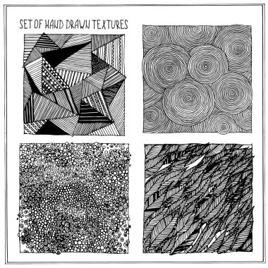 elle çizilmiş dokuları kümesi