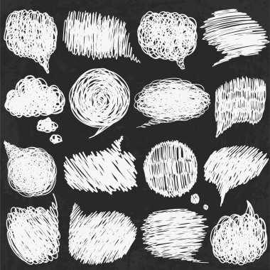 çizilmiş kabarcık konuşma el