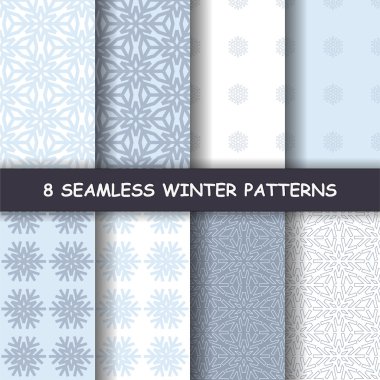 Seamless snowflake pattern clipart