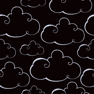 Elle çizilmiş kış desen