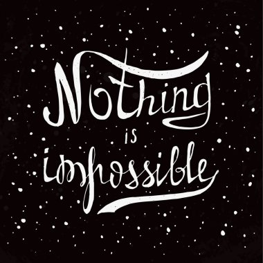 Elle çizilmiş tasarım yazı. Kavramsal el yazısı ifade.