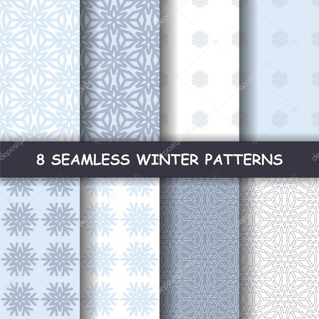 Seamless snowflake pattern