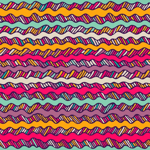 Nahtloses Muster mit handgezeichneten Wellenlinien lizenzfreie Stockillustrationen