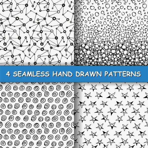 Seamless hand drawn pattern. — Stock Vector