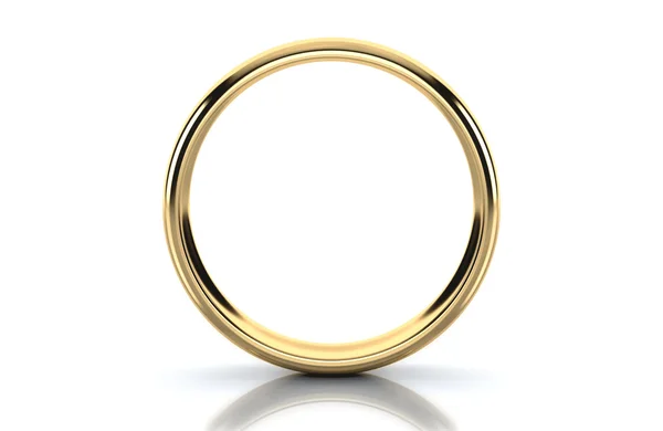 Beyaz arka plan üzerinde izole altın yüzük