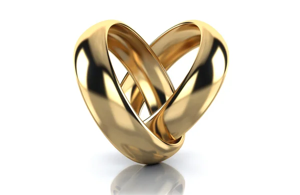 Golden ring isolated on white background — Stock Photo, Image