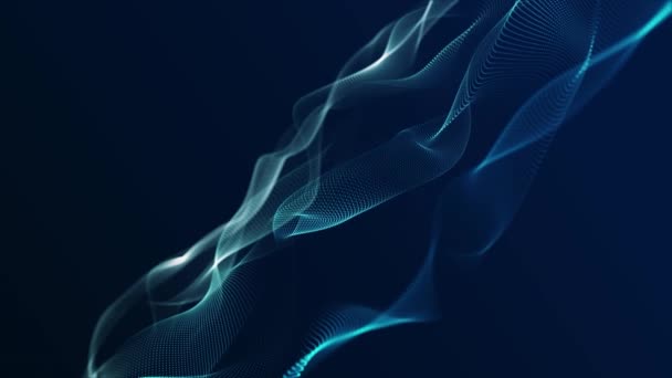 Abstract Loopable Blue Violet Wavy Motion Background Concept Futuristic Animation — Stock Video